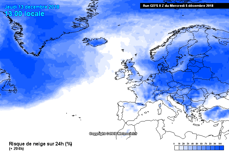 Meteo freddo e neve dal 10 dicembre: previsioni probabilistiche