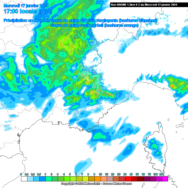 Meteociel Modèle Numérique AROME MeteoFrance pour le SudEst de la