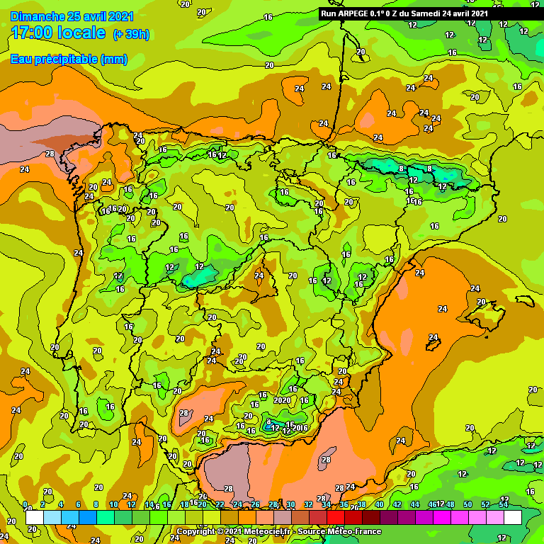 Chuva e trovoadas intensas - 2425 de Abril 2021